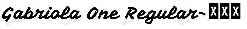 Gabriola One Regular字体转换